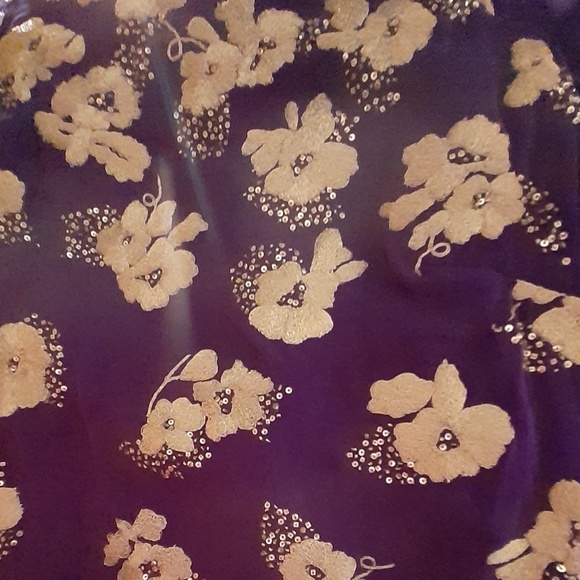SOLD Oscar de la Renta Embellished Purple Gown NWT - Picture 3 of 6